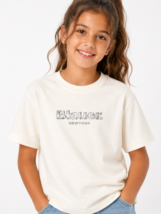 BLAUER T-SHIRT BAMBINA