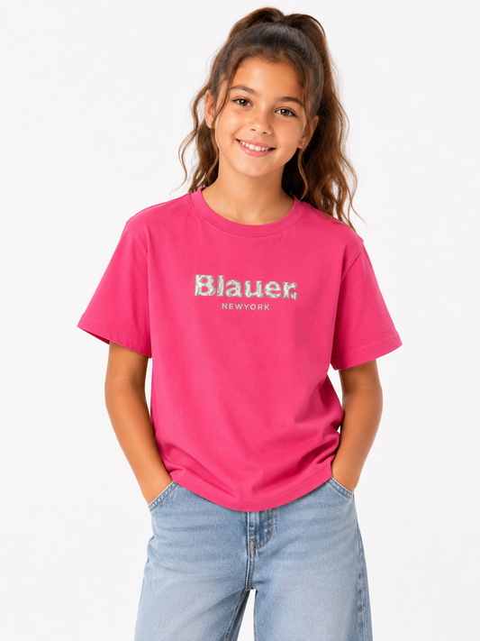 BLAUER T-SHIRT BAMBINA