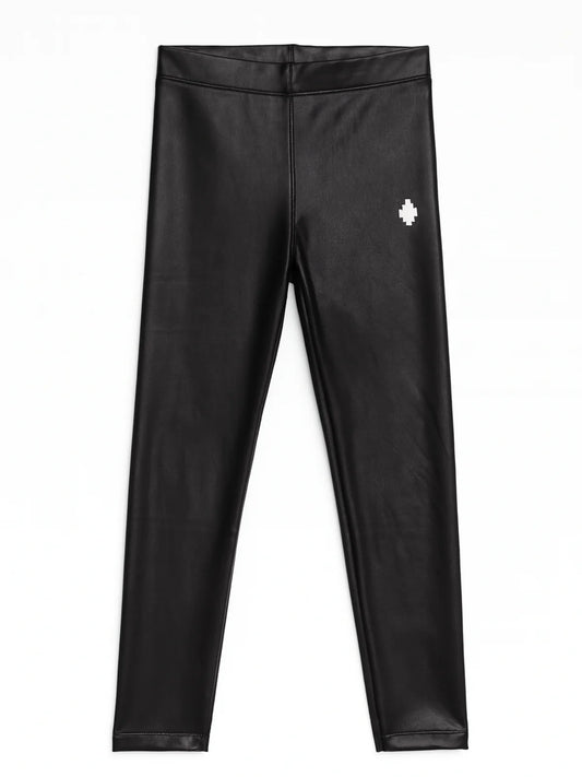 COUNTY OF MILAN MARCELO BURLON LEGGINGS IN PELLE BAMBINA